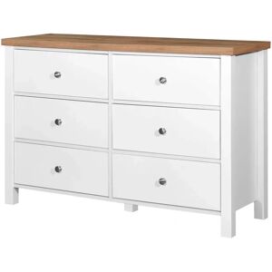 Timber Art Design UK Astbury 6 Drawer Bedroom Cabinet Chest of Drawers White and Oak - Bedroom Cabinet Timber Art Design UK Astbury 6 Drawer Bedroom Cabinet Chest of Drawers White and Oak - Bedroom Cabinet