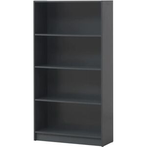 Colbrook Grey Tall Bookcase - 4 Tier Storage - Modern Dark Grey Colbrook Grey Tall Bookcase - 4 Tier Storage - Modern Dark Grey