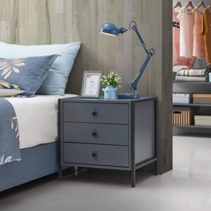 Timber Art Design UK Zahra Bedside Table Cabinet Bedroom Furniture Nightstand - Dark Grey Timber Art Design UK Zahra Bedside Table Cabinet Bedroom Furniture Nightstand - Dark Grey