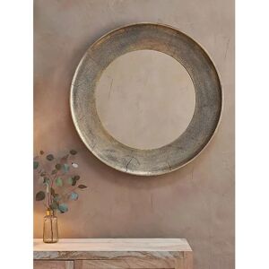 Nkuku Yakira Round Wall Mirror Antique Brass Small Nkuku Yakira Round Wall Mirror Antique Brass Small