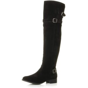 Ajvani Black Suede Over-the-Knee Winter Boots - Boots Ajvani Black Suede Over-the-Knee Winter Boots - Boots