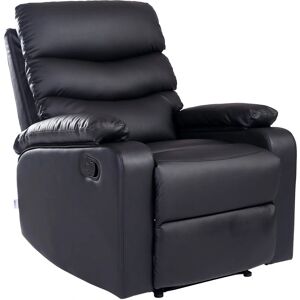MORE4HOMES Black Ashby Bonded Leather Recliner - Armchair MORE4HOMES Black Ashby Bonded Leather Recliner - Armchair