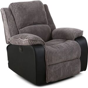 MORE4HOMES Grey Postana Jumbo Cord Fabric Power Recliner - Recliner Armchair MORE4HOMES Grey Postana Jumbo Cord Fabric Power Recliner - Recliner Armchair