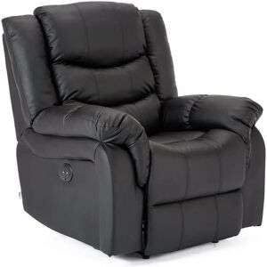 MORE4HOMES Black Seattle Electric Leather Auto Recliner - Armchair MORE4HOMES Black Seattle Electric Leather Auto Recliner - Armchair