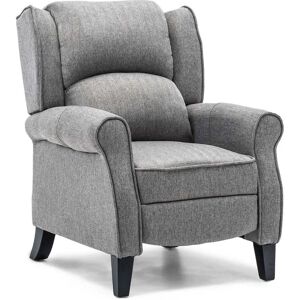 MORE4HOMES Eaton Wing Back Fireside Herringbone Fabric Recliner Armchair - Armchair MORE4HOMES Eaton Wing Back Fireside Herringbone Fabric Recliner Armchair - Armchair