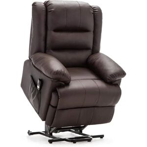 MORE4HOMES Loxley Electric Recliner - Bonded Leather - Brown - Recliner Chair MORE4HOMES Loxley Electric Recliner - Bonded Leather - Brown - Recliner Chair
