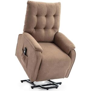 MORE4HOMES Brown Charlbury Fabric Rise Recliner Armchair - Recliner Armchair MORE4HOMES Brown Charlbury Fabric Rise Recliner Armchair - Recliner Armchair