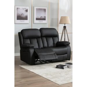 More4Homes Black Bond Leather 3+2+1 Sofa Suite - Sofa Set More4Homes Black Bond Leather 3+2+1 Sofa Suite - Sofa Set
