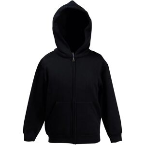 Fruit Of The Loom Kinder Unisex Capuchon Jack - Zwart 7-8 Fruit Of The Loom Kinder Unisex Capuchon Jack - Zwart 7-8