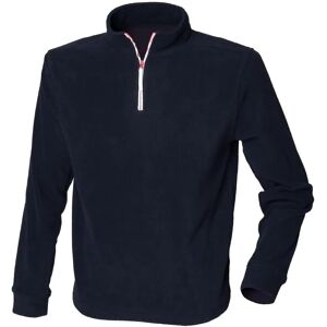 Finden & Hales Men’s 1/4 Zip Long Sleeve Fleece Top Navy/White Finden & Hales Men’s 1/4 Zip Long Sleeve Fleece Top Navy/White