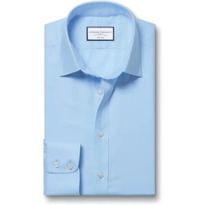 Charles Tyrwhitt Sky Blue Men's Non-Iron Twill Cotton Formal Shirt XL Charles Tyrwhitt Sky Blue Men's Non-Iron Twill Cotton Formal Shirt XL