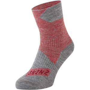 Sealskinz Waterproof All Weather Ankle Socks - Grey / Red - XL Sealskinz Waterproof All Weather Ankle Socks - Grey / Red - XL