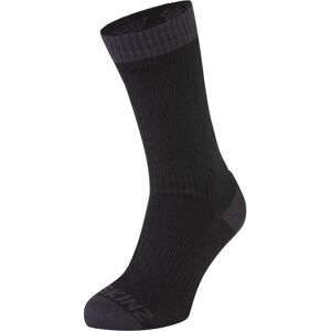 Sealskinz Waterproof Breathable Warm Weather Mid Length Sock - Black/Grey Sealskinz Waterproof Breathable Warm Weather Mid Length Sock - Black/Grey