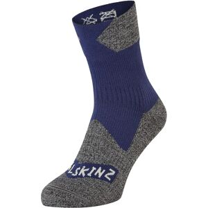 Sealskinz Bircham Waterproof All Weather Ankle Socks - Grey / Navy Blue Small Sealskinz Bircham Waterproof All Weather Ankle Socks - Grey / Navy Blue Small