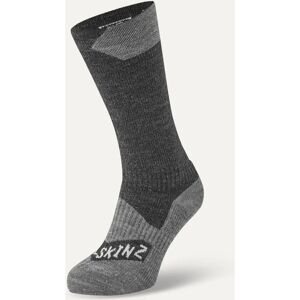 Sealskinz Raynham Waterproof All Weather Mid Length Sock - Black / Grey Marl / XLarge Sealskinz Raynham Waterproof All Weather Mid Length Sock - Black / Grey Marl / XLarge