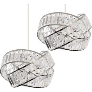 ValueLights Hudson Silver Ceiling Pendant Shades - Ceiling Pendant Shades ValueLights Hudson Silver Ceiling Pendant Shades - Ceiling Pendant Shades