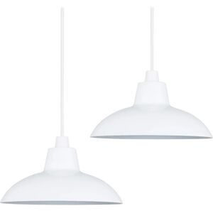 ValueLights White Retro Ceiling Pendant Shades - Light Type ValueLights White Retro Ceiling Pendant Shades - Light Type