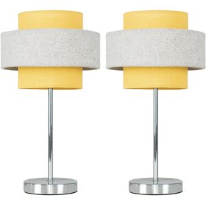 ValueLights Weaver Yellow Touch On/Off Table Lamp - Table Lamp ValueLights Weaver Yellow Touch On/Off Table Lamp - Table Lamp