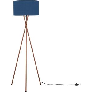 ValueLights Copper Metal Tripod Floor Lamp with Navy Blue Shade - Floor Lamp ValueLights Copper Metal Tripod Floor Lamp with Navy Blue Shade - Floor Lamp