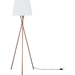 ValueLights Camden Copper Floor Lamp - Copper, White Shade, Modern Tripod ValueLights Camden Copper Floor Lamp - Copper, White Shade, Modern Tripod
