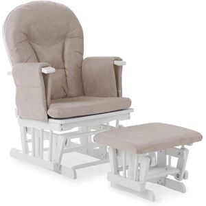 Obaby White Sand Cushions Glider Chair & Stool - Nursery Furniture Obaby White Sand Cushions Glider Chair & Stool - Nursery Furniture