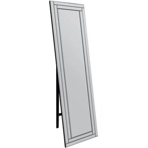 Silver Frameless Modern Venetian Cheval Mirror - Mirror Silver Frameless Modern Venetian Cheval Mirror - Mirror