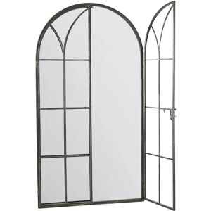 Etra Large Metal Arch Shaped Antique Black Wall Mirror - 160 X 85cm Etra Large Metal Arch Shaped Antique Black Wall Mirror - 160 X 85cm