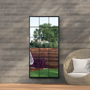 Genestra Large Black Garden Wall Mirror - 174 x 85cm Genestra Large Black Garden Wall Mirror - 174 x 85cm