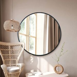 Mirroroutlet Fenestra Black Round Wall Mirror - 43" x 43" Mirroroutlet Fenestra Black Round Wall Mirror - 43" x 43"