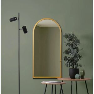 Mirroroutlet Large Gold Metal Framed Arched Wall Mirror - 47" X 23.5" - Wall Mirror Mirroroutlet Large Gold Metal Framed Arched Wall Mirror - 47" X 23.5" - Wall Mirror