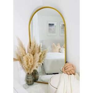 Mirroroutlet Arcus Large Gold Arched Wall Mirror - 71" x 35" Mirroroutlet Arcus Large Gold Arched Wall Mirror - 71" x 35"