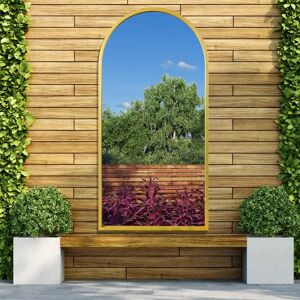 Mirroroutlet Arcus Large Gold Arched Garden Mirror - 55"X27.5" Mirroroutlet Arcus Large Gold Arched Garden Mirror - 55"X27.5"