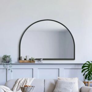 Mirroroutlet Arcus Large Black Metal Framed Arched Wall Mirror - 49" x 35" Mirroroutlet Arcus Large Black Metal Framed Arched Wall Mirror - 49" x 35"