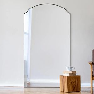 Black Curved Edge Arched Mirror - 71" x 39" - Modern Wall & Leaner Mirror Black Curved Edge Arched Mirror - 71" x 39" - Modern Wall & Leaner Mirror