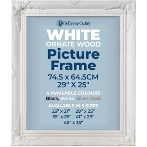 Mirroroutlet Antiquitus Large White Ornate Photo Frame - 29" X 25" Mirroroutlet Antiquitus Large White Ornate Photo Frame - 29" X 25"