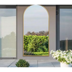 GOLD Garden Mirror - 200x100cm Modern Large Arched Wall Decor GOLD Garden Mirror - 200x100cm Modern Large Arched Wall Decor