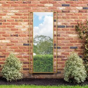 Genestra Large Gold Modern Garden Mirror - 71"X31" - Wall/Leaner Genestra Large Gold Modern Garden Mirror - 71"X31" - Wall/Leaner