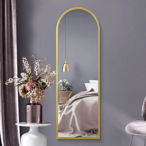 Mirroroutlet Arcus Large Gold Framed Arched Wall Mirror - 63" x 21" Mirroroutlet Arcus Large Gold Framed Arched Wall Mirror - 63" x 21"