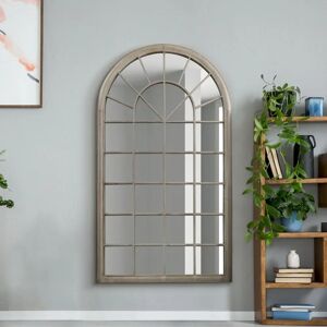Mirroroutlet Large Rustic Framed Arched Wall Mirror - 63" X 36" Mirroroutlet Large Rustic Framed Arched Wall Mirror - 63" X 36"