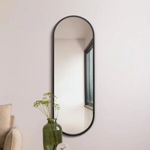 Vultus Large Double Arched Black Metal Mirror - 63" x 22" Vultus Large Double Arched Black Metal Mirror - 63" x 22"