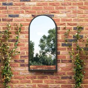 Mirroroutlet Large Black Metal Garden Mirror - 80x40cm - Garden Mirror Mirroroutlet Large Black Metal Garden Mirror - 80x40cm - Garden Mirror