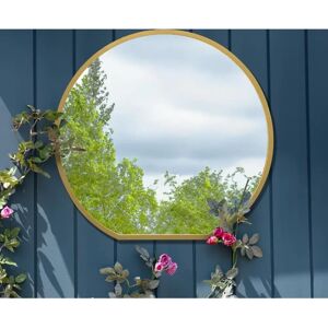 Mirroroutlet Gold Round Wall Garden Mirror - 33"x31" - Modern Mirroroutlet Gold Round Wall Garden Mirror - 33"x31" - Modern