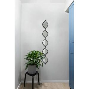 Quinque Large Black Metal Tear Drop Wall Mirror - 49" x 6" Quinque Large Black Metal Tear Drop Wall Mirror - 49" x 6"