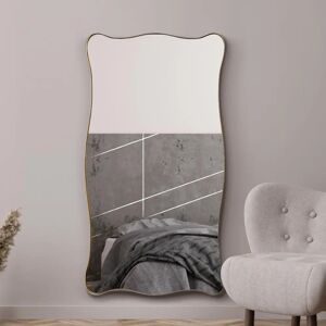 Mirroroutlet Fluctus Gold Metal Tray Frame Wavy Wall Mirror - 71"x39" Mirroroutlet Fluctus Gold Metal Tray Frame Wavy Wall Mirror - 71"x39"