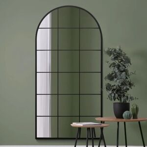 Mirroroutlet Fenarc Large Black Arched Wall Mirror - 180x90cm Mirroroutlet Fenarc Large Black Arched Wall Mirror - 180x90cm