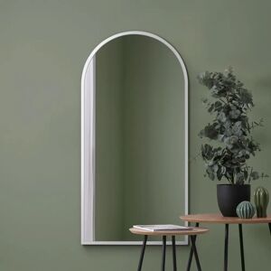 Arcus Large White Arched Wall Mirror - 55" x 27.5" - Mirror Arcus Large White Arched Wall Mirror - 55" x 27.5" - Mirror