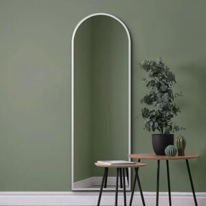 Mirroroutlet Arcus White Framed Arched Wall Mirror - 71" x 24" Mirroroutlet Arcus White Framed Arched Wall Mirror - 71" x 24"