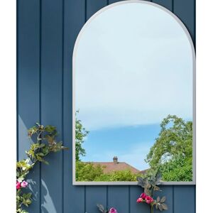 Mirroroutlet Large White Metal Arched Garden Mirror - 47" X 31" Mirroroutlet Large White Metal Arched Garden Mirror - 47" X 31"