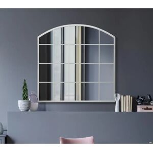 Arcus White Arched Window Mirror 39"x39" - Wall Mirror Arcus White Arched Window Mirror 39"x39" - Wall Mirror