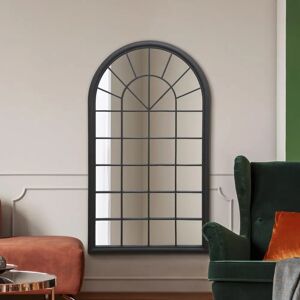 Somerley Model Rustic Black Arched Mirror - 63" x 36" Somerley Model Rustic Black Arched Mirror - 63" x 36"